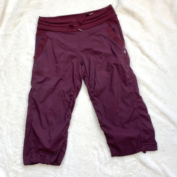 lululemon athletica Pants - Lululemon Dance Crop Maroon 6